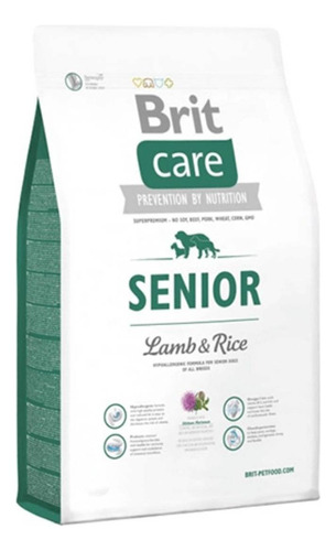 Alimento Brit Brit Prevention by Nutrition Lamb & Rice para perro senior todos los tamaños sabor cordero y arroz en bolsa de 12kg