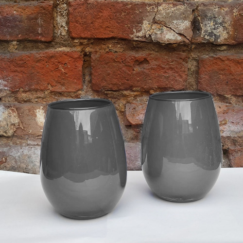 Juego Vajilla 60 Piezas Plato Vaso Copa Cubierto Color Pleno Gris Liso