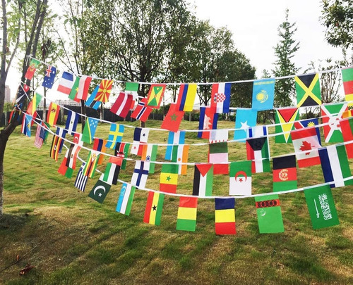 Yyzan Banderas Internacionales De 100 Países Con Cuerdas De
