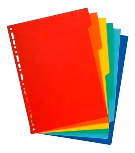 Separador Plastico De Folder 10 Paquetes 5 Unidades