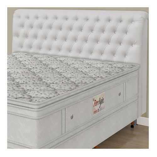  Cabeceira de cama box Simbal Imperatriz 2 corpos 140cm x 126cm Helanca branca