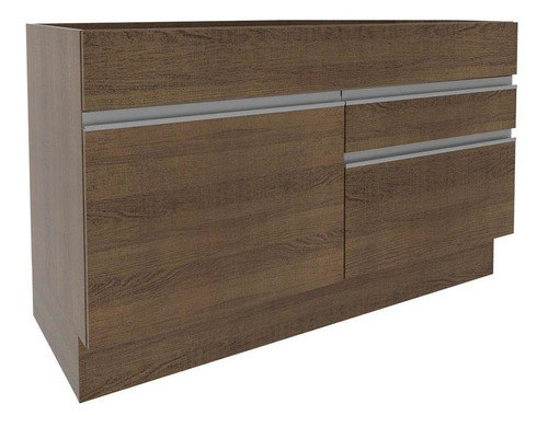 Balcão Gabinete De Pia Madesa Glamy 1 Porta E 2 Gavetas Cor Rustic G241235ZGL