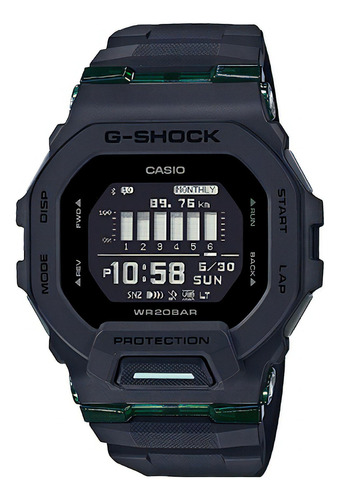 Reloj Casio G-shock Gbd-200uu-1dr Color de la correa Gris Color del bisel Gris Color del fondo Negro