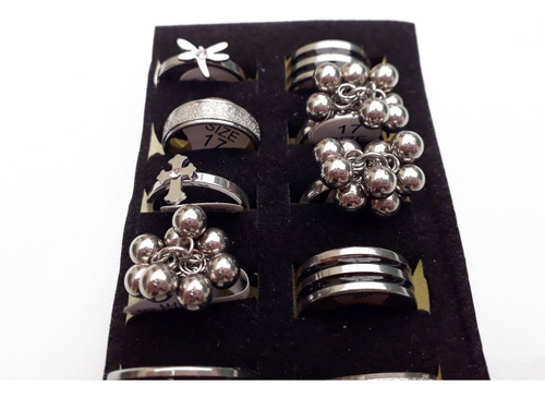 Set De 6 Anillos Premium Surtidos Acero Quirurgico X Mayor