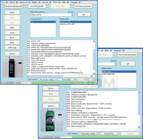 Imagen 5 de 8 de Programador Eeprom Rt809h Nand Flash Con Accesorios Jdm