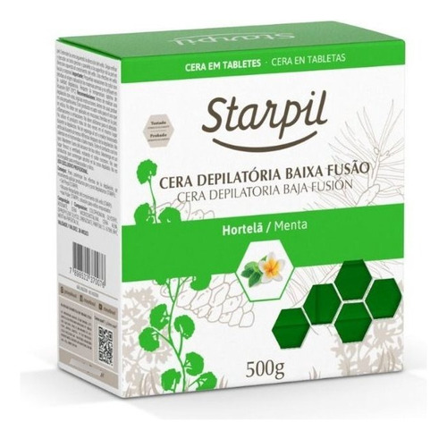 Cera Quente Depilatória Elástica Hortelã 500g Starpil