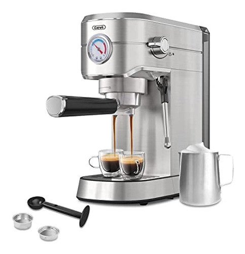 Gevi Cafetera Espresso Profesional Compacta De 20 Bar Con Es