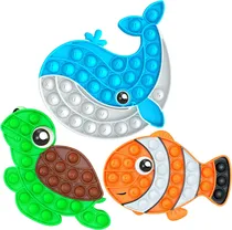 Comprar 3 Pack Sensory Fidget Poppers Push Bubble Toy, Juguete De...