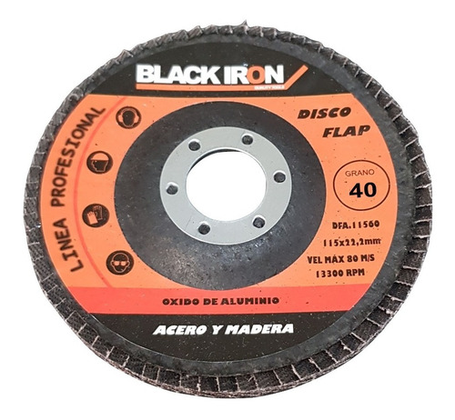 Disco Flap Oxido Aluminio 115mm X Gr. 40 60 80 120 Premium