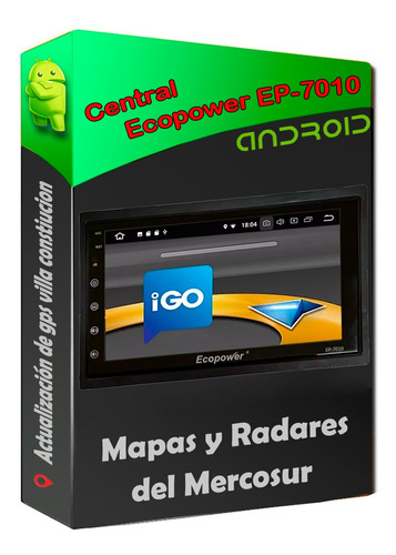 Actualización De Gps Ecopower Ep 7010 Android Igo Mercosur 