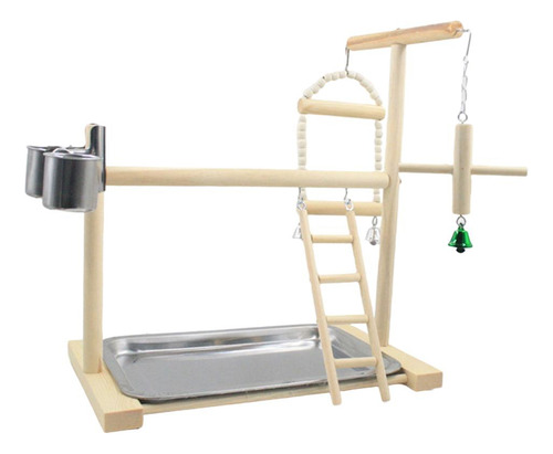 Loro Juego Soporte Pájaro Columpio Escalada Escalera Madera