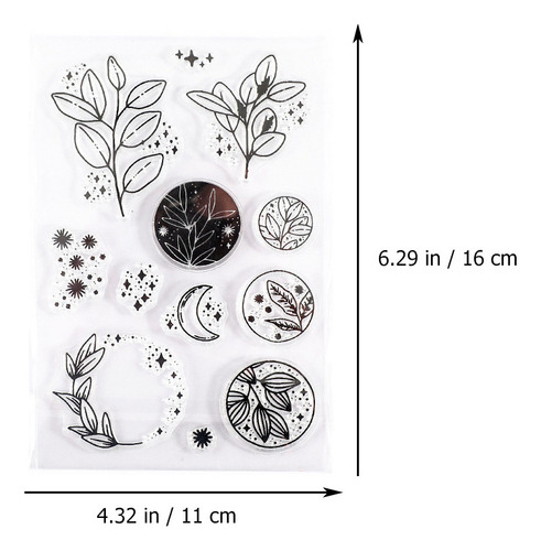 Sello De Tinta En Relieve, Sello De Silicona Transparente, 4