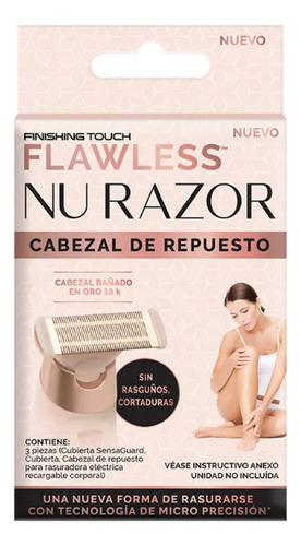 Repuestos Nu Razor Kemei Con 3 Piezas Color Rosa Pálido