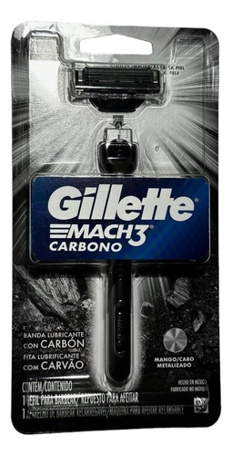 Rasuradora Gillette Mach3 Carbono Recargable 1 Un.