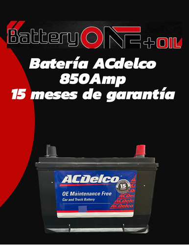 Bateria Acdelco 850 Amp (-,+) Garantia 15 Meses