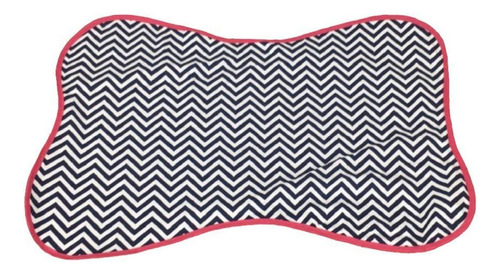 3 Tapetes Comedouro Tapetinho Pet 60x40 Chevron Marinho/pink