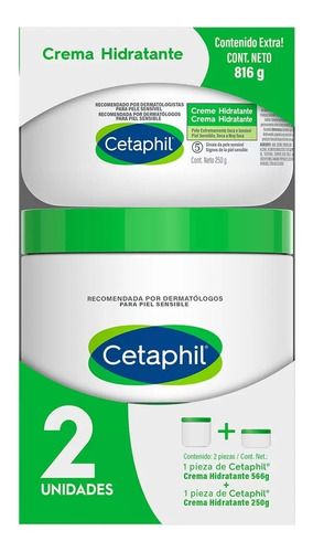 Crema Hidratante Cetaphil Para Cuerpo 2 Pack 566g + 250g