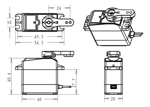 Servo Rc Engranaje De Metal De Alto Par Servo Digital Estánd