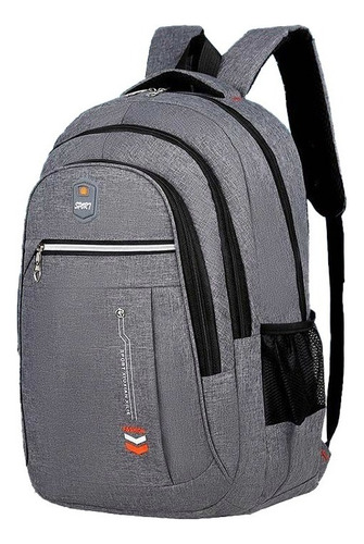 Mochila Escolar Oficina Gym Viaje Back Pack Casual 1533 S Color Gris