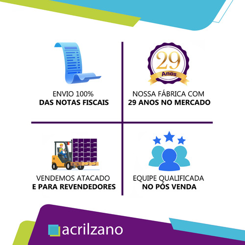 Expositor Moldado A4 Petg Da Acrilzano 30x21cm Kit 10 Unids.