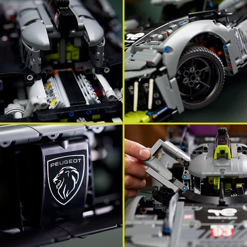 Kit Lego Technic Peugeot 9x8 Le Mans Hybrid Hypercar 42156 1775 Piezas 3+