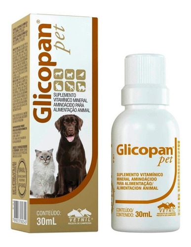 Suplemento Vitaminico Glicopan Pet 30ml - Vetnil