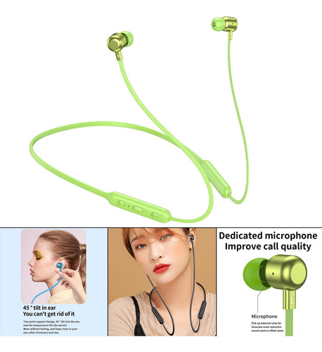 Auriculares Inalámbricos Bluetooth Para Colgar En El Verde