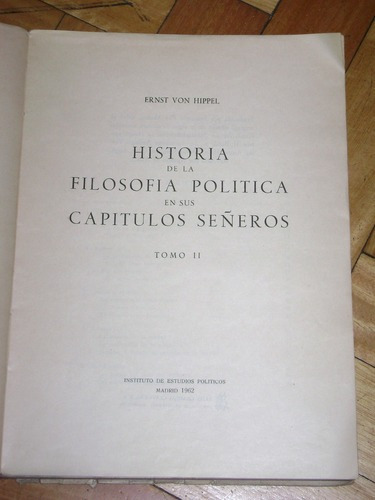 Hippel:  Historia De La Filosofia Politica En Sus Cap. &-.
