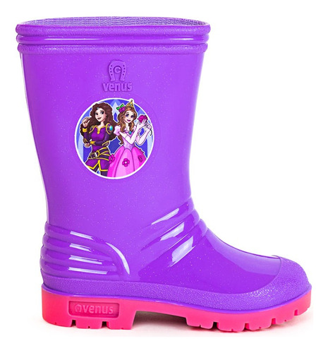 Bota Infantil Con Sticker Soberanas Violeta