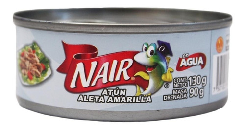 Atún Nair Aleta Amarilla Agua Lata 130grs