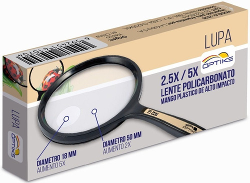 Lupa De Mano Magnifier 50mm Aumento 5x Optiks Explorador