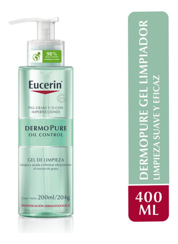 Gel Limpiador Facial Eucerin Dermopure 400ml