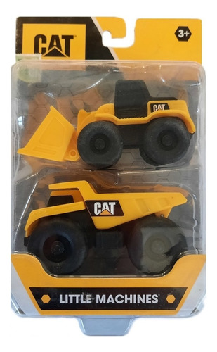 Pack X 2 Camion Volcador Excavadora Cat Caterpillar Byp