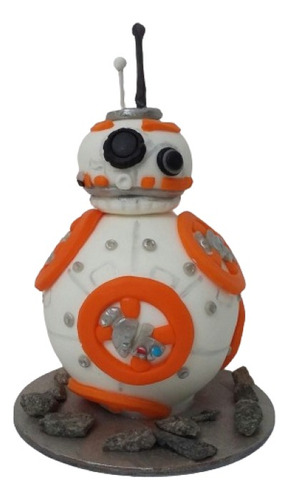 Adorno Para Torta Bb 8 Star Wars En Porcelana Fria