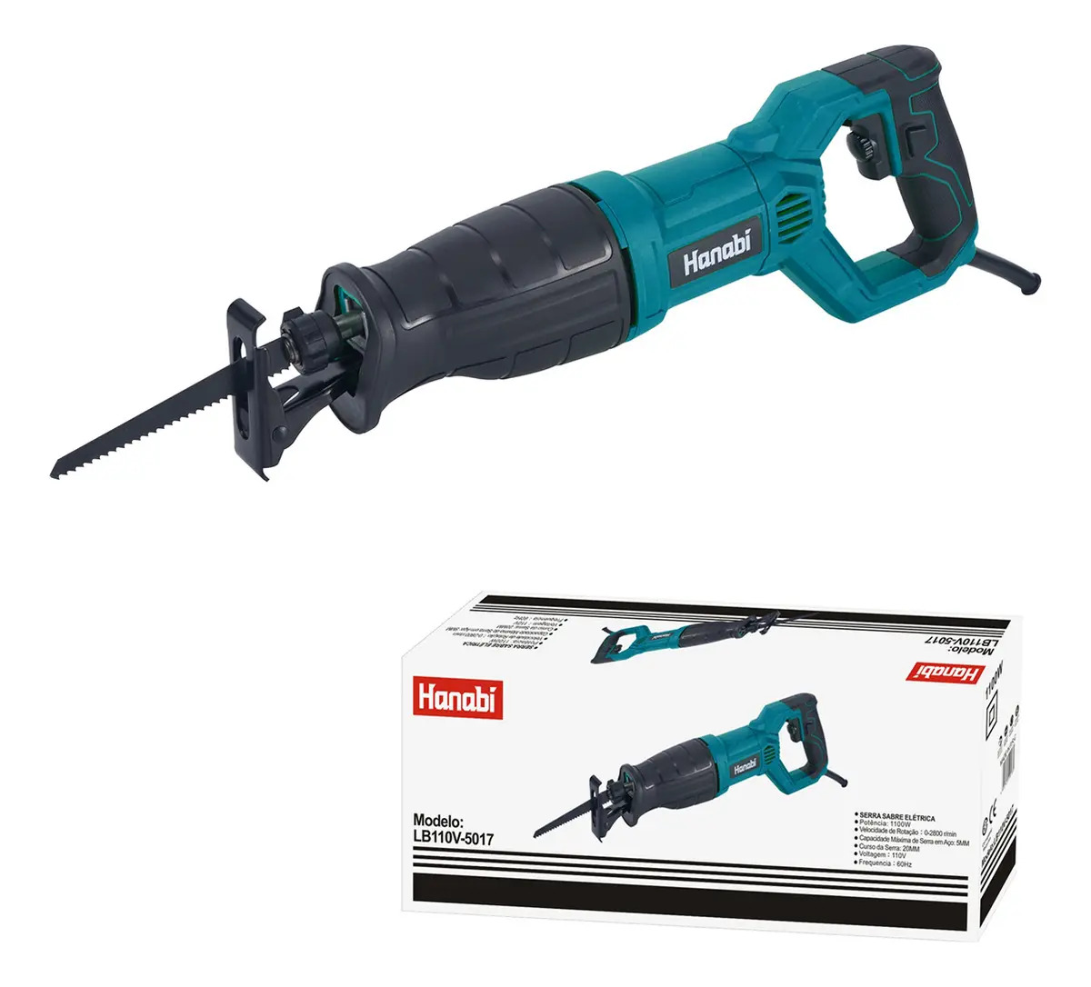 Serra Sabre Elétrica Profissional LB220V-5017H 20mm 1100w Reciprocante 2800r/min