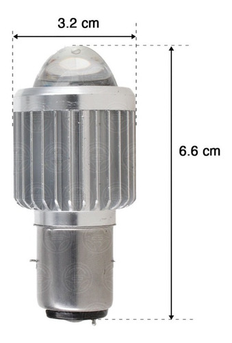 Foco Proyector Hiper Led Lupa Bicolor Motocicleta H4 Ba20d