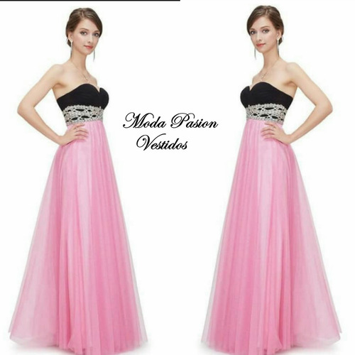 Vestido Largo Egresadas Bodas 15 Años Importad Moda Pasion