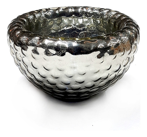Set 2 Bowl Doble Pared Martillado Artesanal De Color Espejo