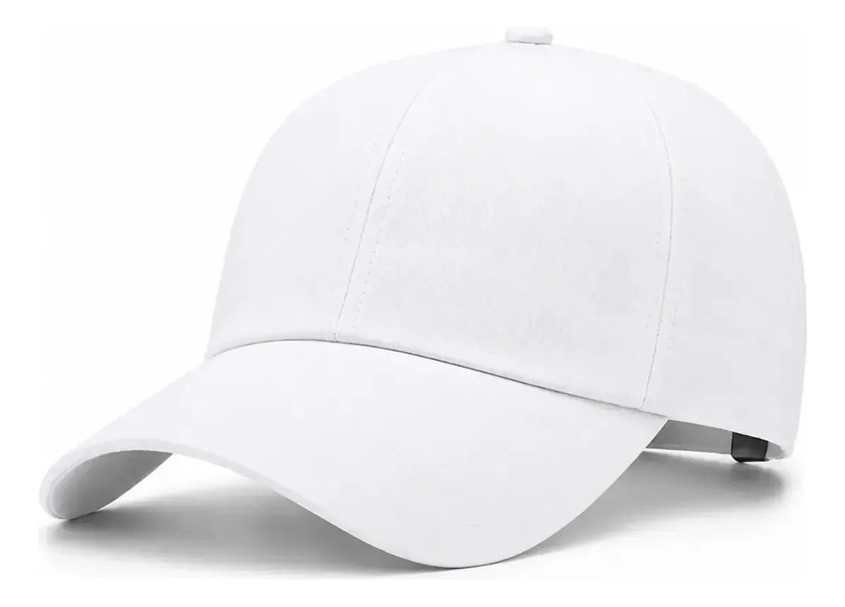 Kit 10 Boné Liso Unissex Ajustável Aba Curva Premium Basebal Cor Branco Tamanho Único