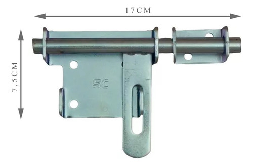 Pasador Porta-candado Cromantizado Acero 170x75mm Caja 6uni.
