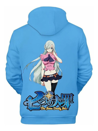 Anime Los Siete Pecados Deadly Sudadera, Meliodas, Elizabeth