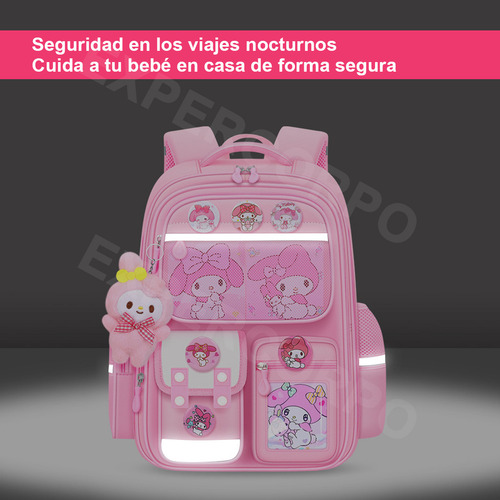 Mochilas Escolare, My Melody Mochila, Con Colgante Kit De Papelería