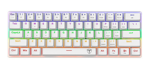 Combo T-dagger Main Force White -teclado 60%+ Mouse, Español