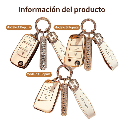 Funda Model B Vw: Plegable Triple Protección Llaves Modernas
