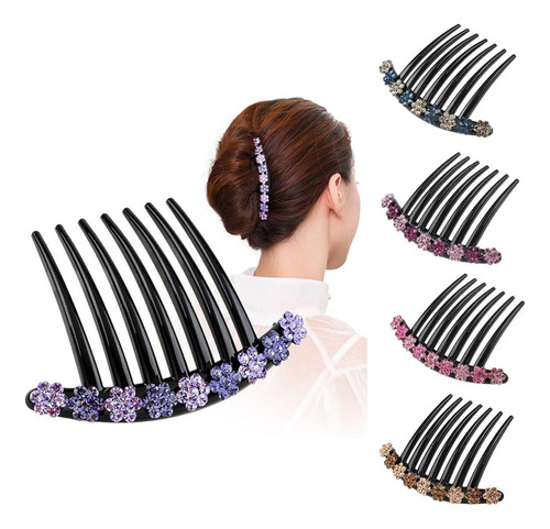 4 Paquete De 3-4 Peinetas Para El Cabello Con 4 Piezas