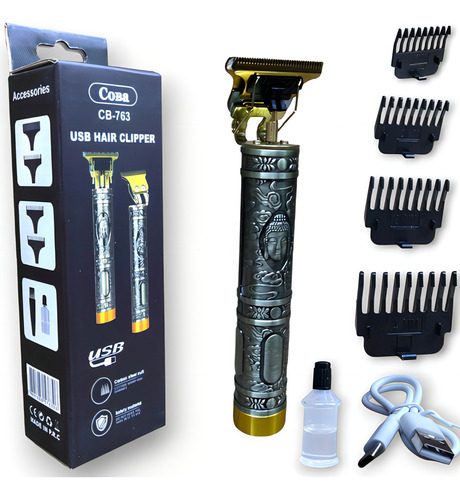 Máquina Rd Cb-763 Sem Fio Dourada 4 Pentes Recarregável Dourado