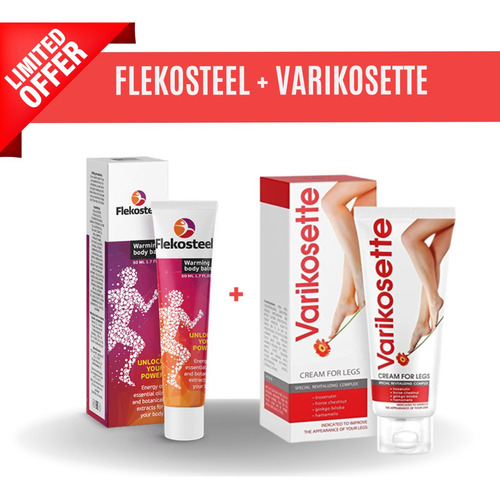 Crema Muscular Flekosteel + Crema Varikosette Para Varices