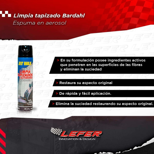 Imagen 2 de 9 de Limpia Tapizado Espuma Jet Wax 400cc Bardahl