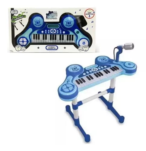 Piano Eletrônico e Microfone Infantil, Instrumento de Teclado