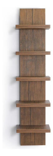 Estantes De Pared De 5 Niveles Color Marrón Bloddream